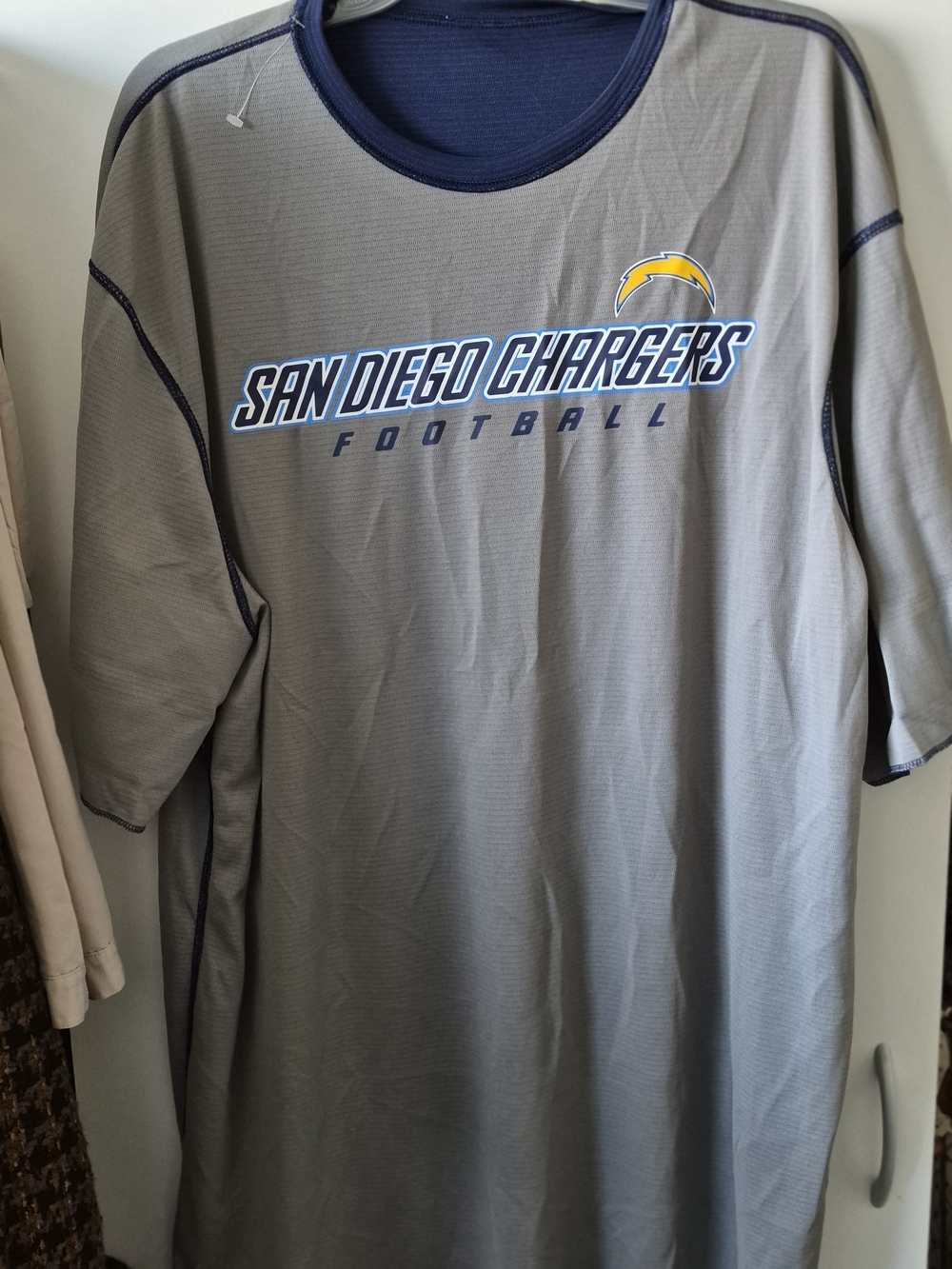 Men's San Diego Chargers Double Side Gray And Blue Football Shirt Sz XXL